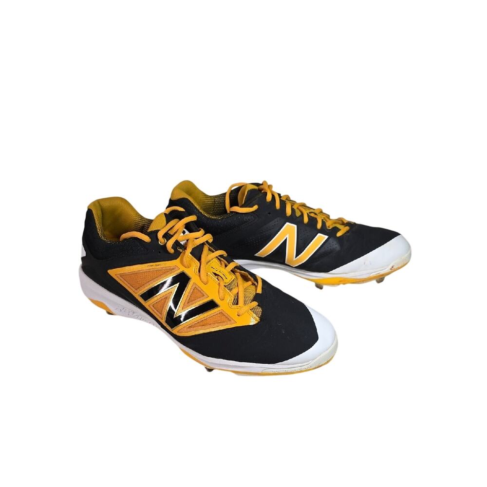 New Balance L4040BY3 Black and Yellow Baseball Cleats Mens Size 16